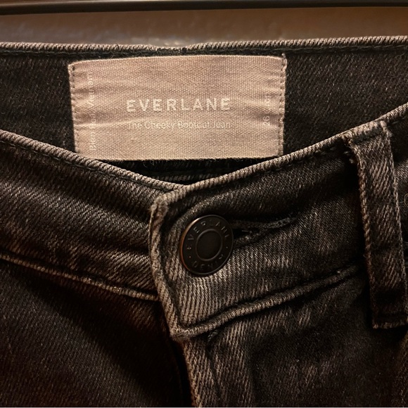 Everlane the cheeky bootcut jeans crop 26 Dark Wash Denim - Picture 4 of 9